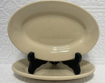 Buffalo Cafe Oval Teller Beige Farbe EUC 18,5 x 12,5 cm Vintage 2er Set