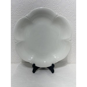 Tiffani CERAMICHE Italia Plato llano blanco de 11&quot; festoneado