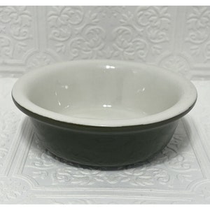 Hall Olive Green Stoneware Serving Baking Bowl #391 1/2 Great Holiday Color
