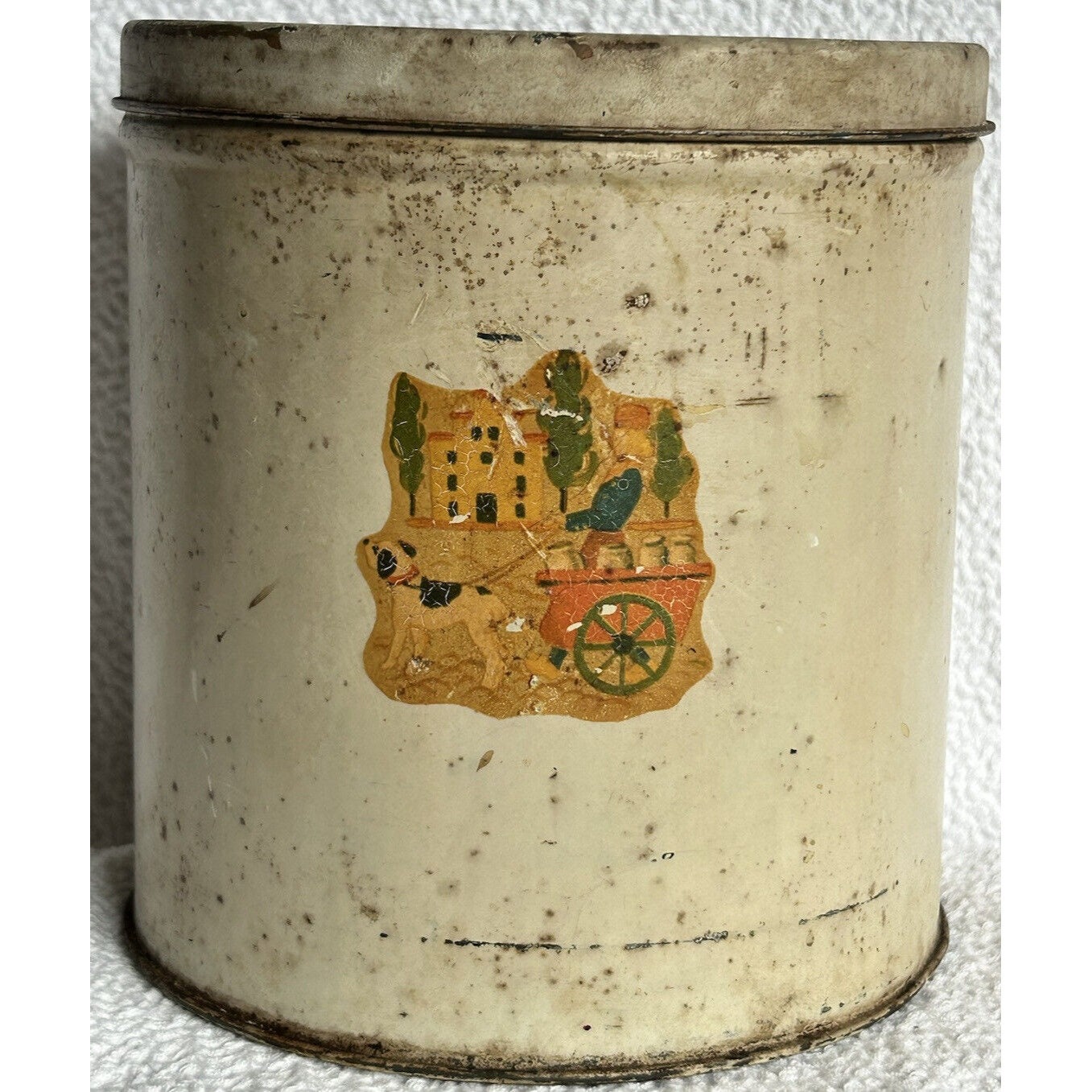 Vintage dog tin canister - Etsy 日本