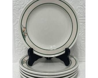 Zestaw talerzyków Mayer China: zabytkowe naczynia restauracyjne z kwiatowym wzorem