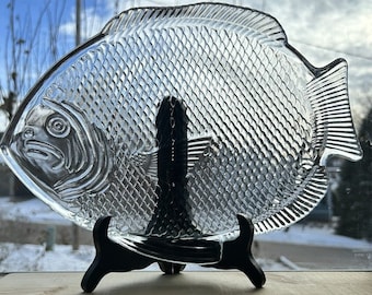 Vintage Fish Plates: Oven-to-Table Glass Platters, Set of 2