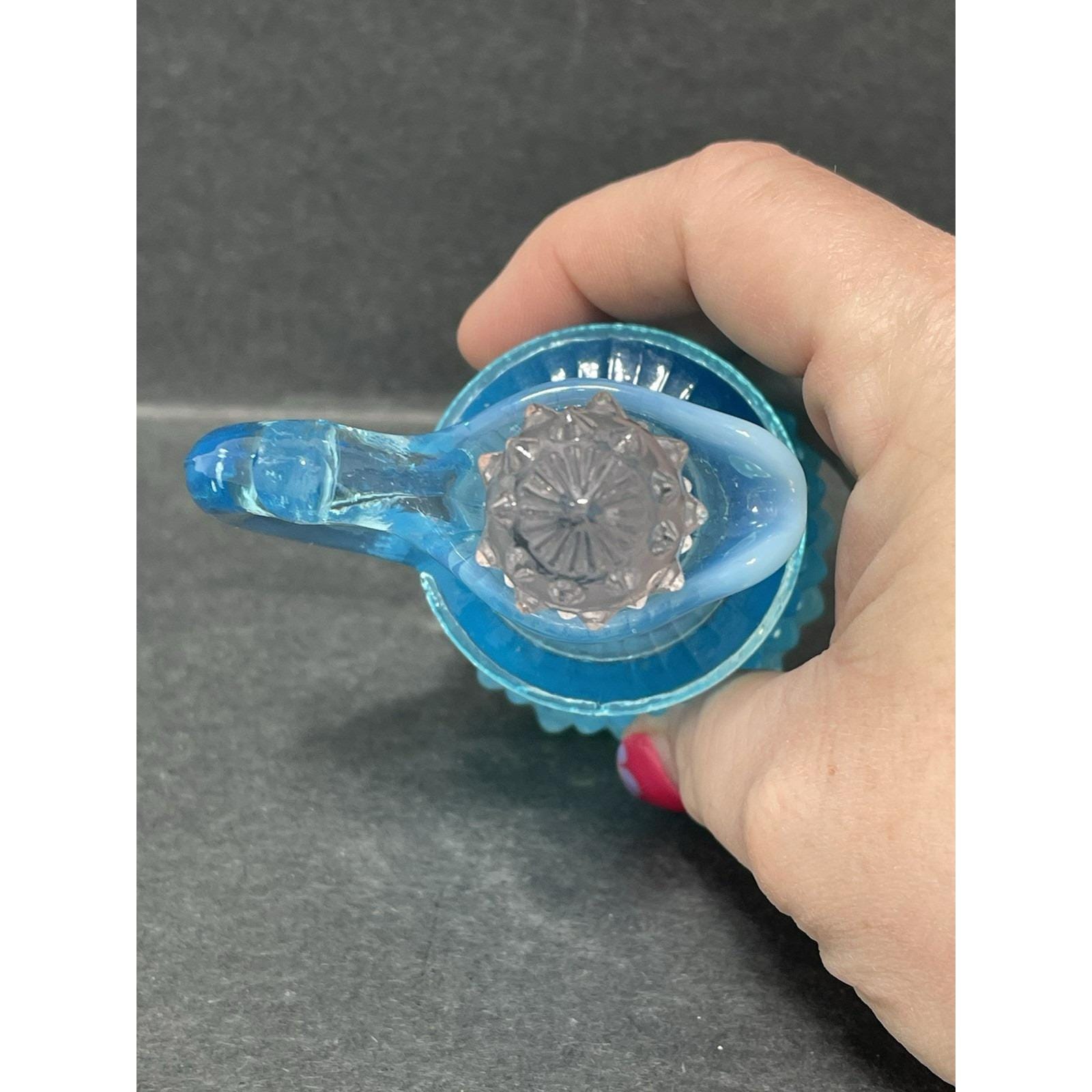 フェントンブルー オパールセント ホブネイル ガラス クルエット