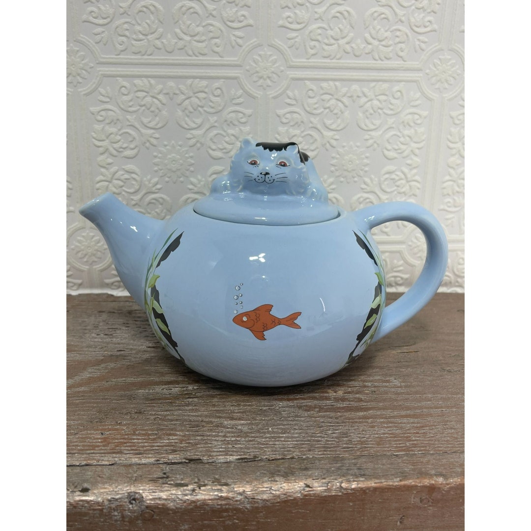 Vintage Wade Whimsical Teapots Feline Collection by Judith Etsy
