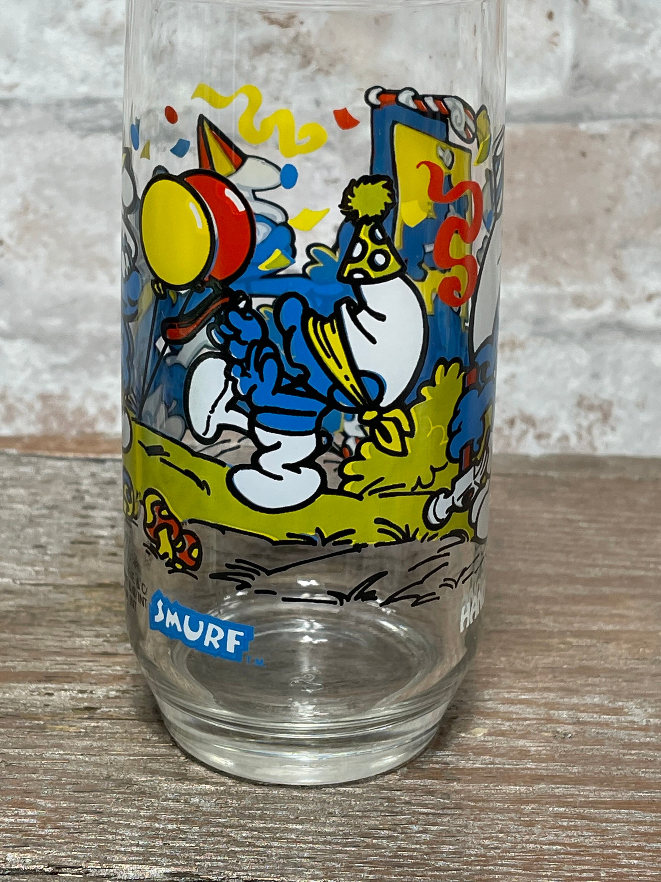 1983年ヴィンテージ スマーフ「ハンディ」ドリンクグラス - Etsy 日本