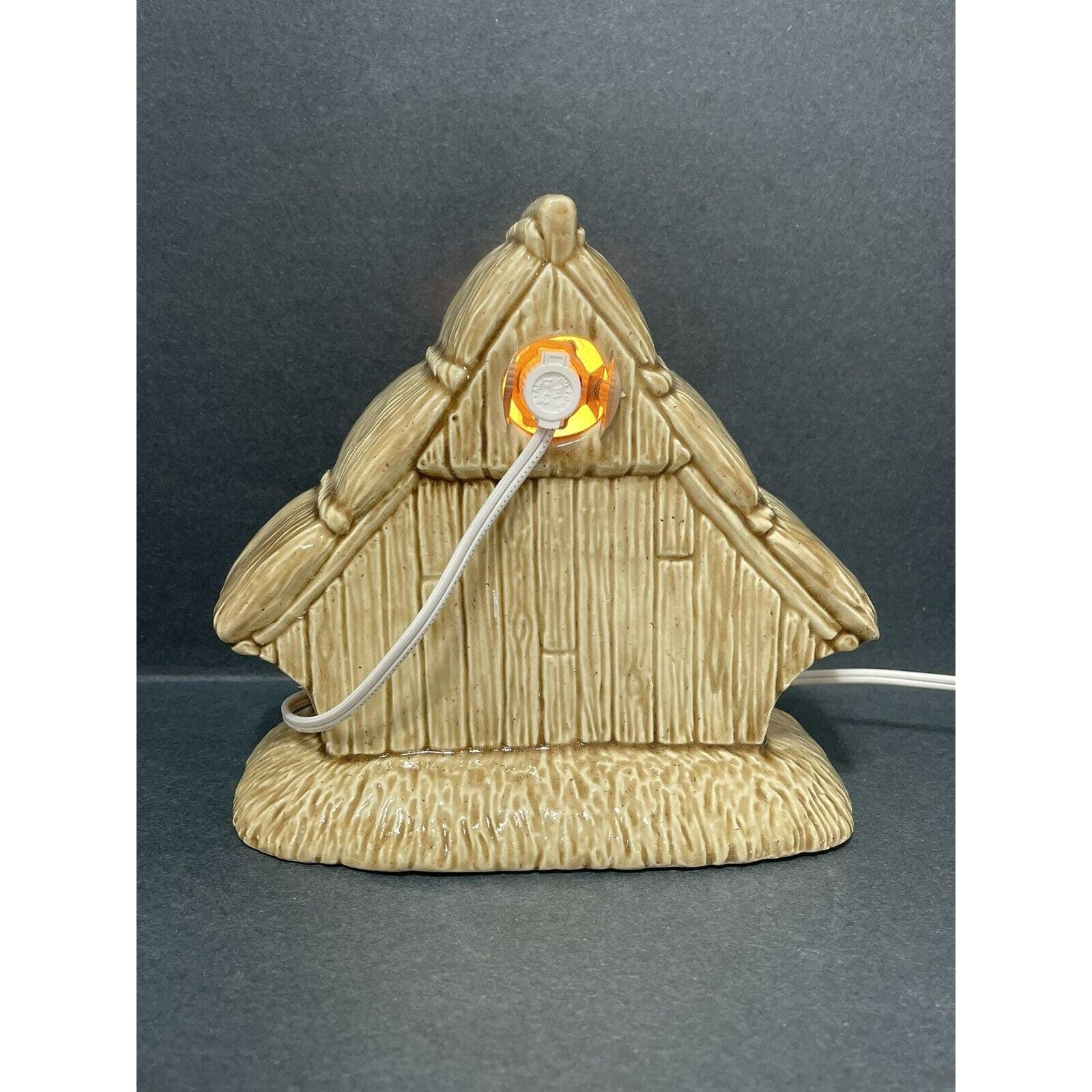 ヴィンテージ陶器製キリスト降誕シーン：7インチのクリスマス