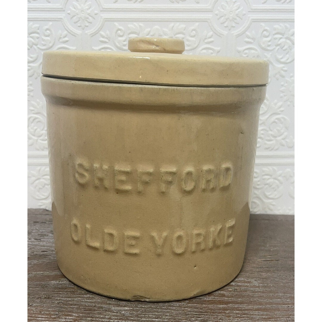 Vintage Shefford Olde Yorke Cheese Crock Pottery Jar Very Rare Etsy