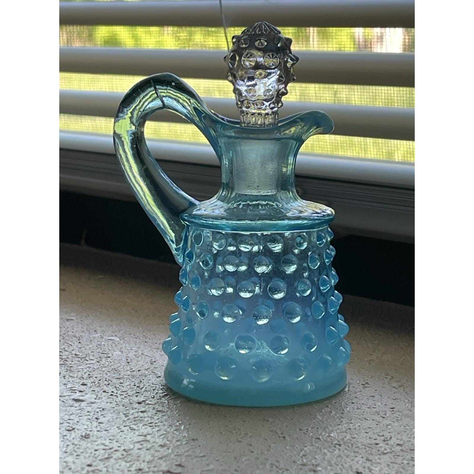 フェントンブルー オパールセント ホブネイル ガラス クルエット