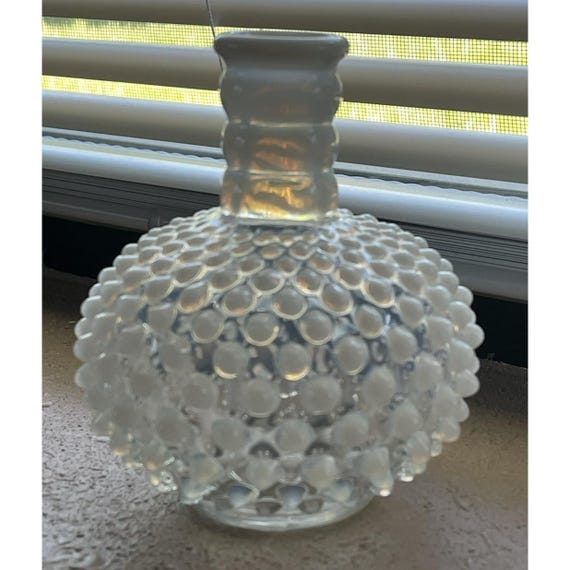 ヴィンテージ フェントンガラス ムーンストーン 香水瓶 花瓶 ホブ