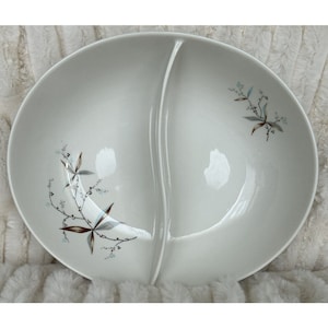 Syracuse Finesse Zorgeloos True China 1958-67 Atomic Divided Serving Bowl Vintage
