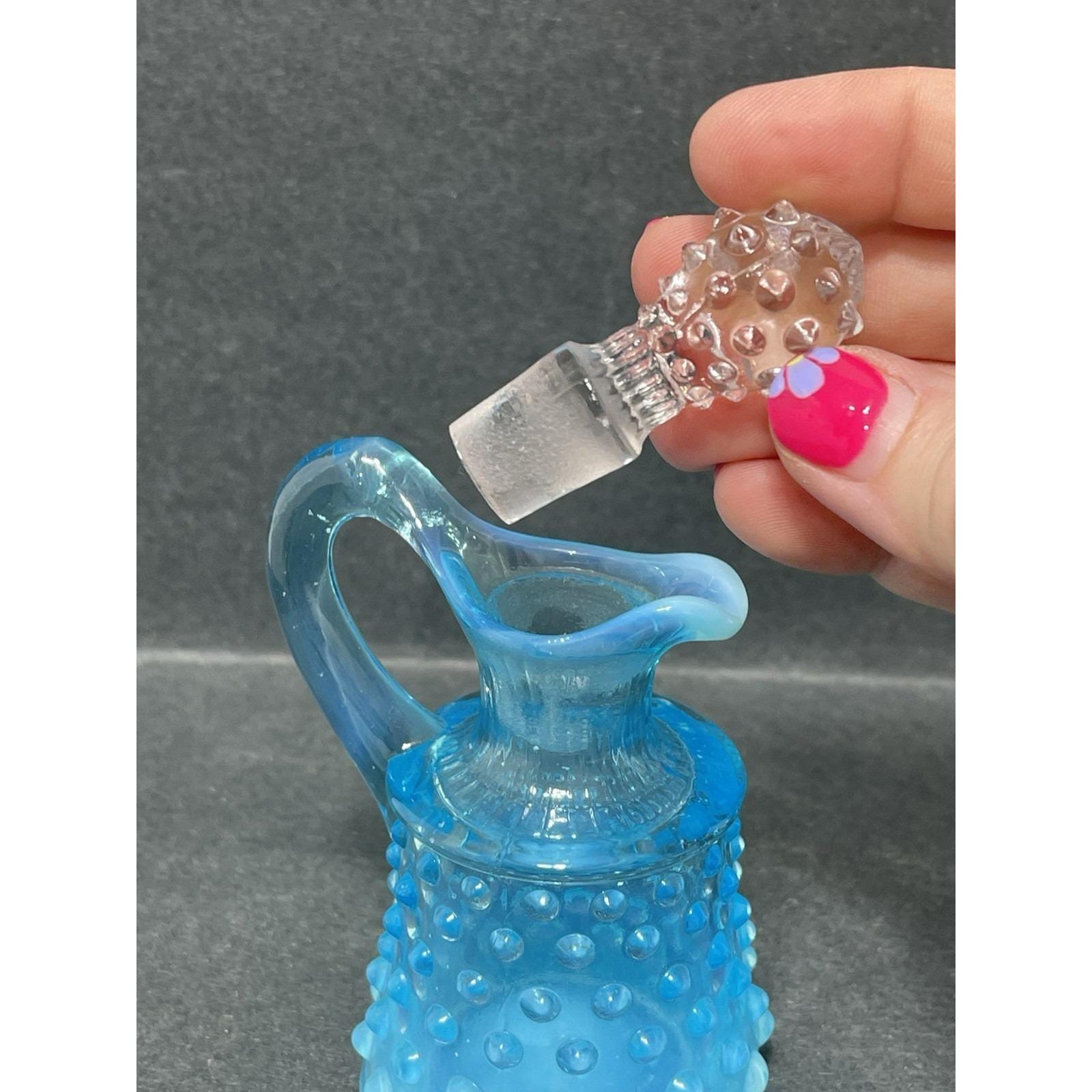 フェントンブルー オパールセント ホブネイル ガラス クルエット