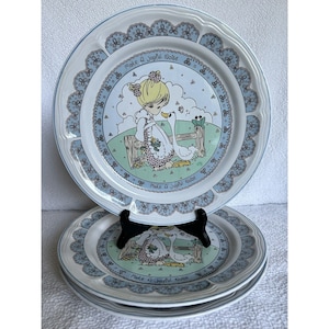 Precious Moments (3) Dinner Plates “Make A Joyful Noise&quot; Vintage 1992 Excellent