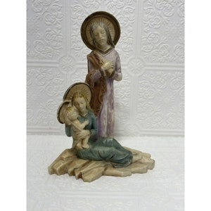 Italy Depose Faro Holy Family Figure - Mary Jesus Joseph 8-5/8&quot; Vintage