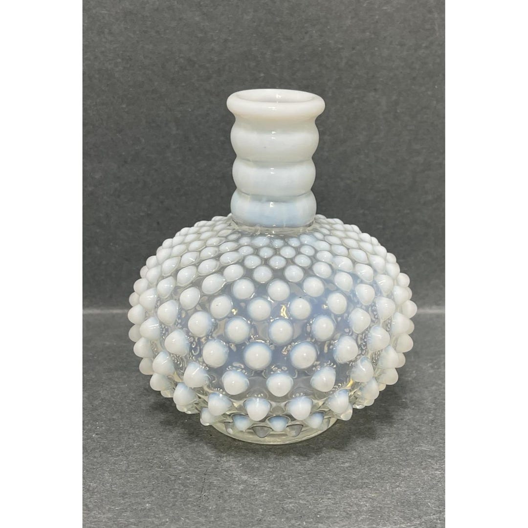 ヴィンテージ フェントンガラス ムーンストーン 香水瓶 花瓶 ホブ