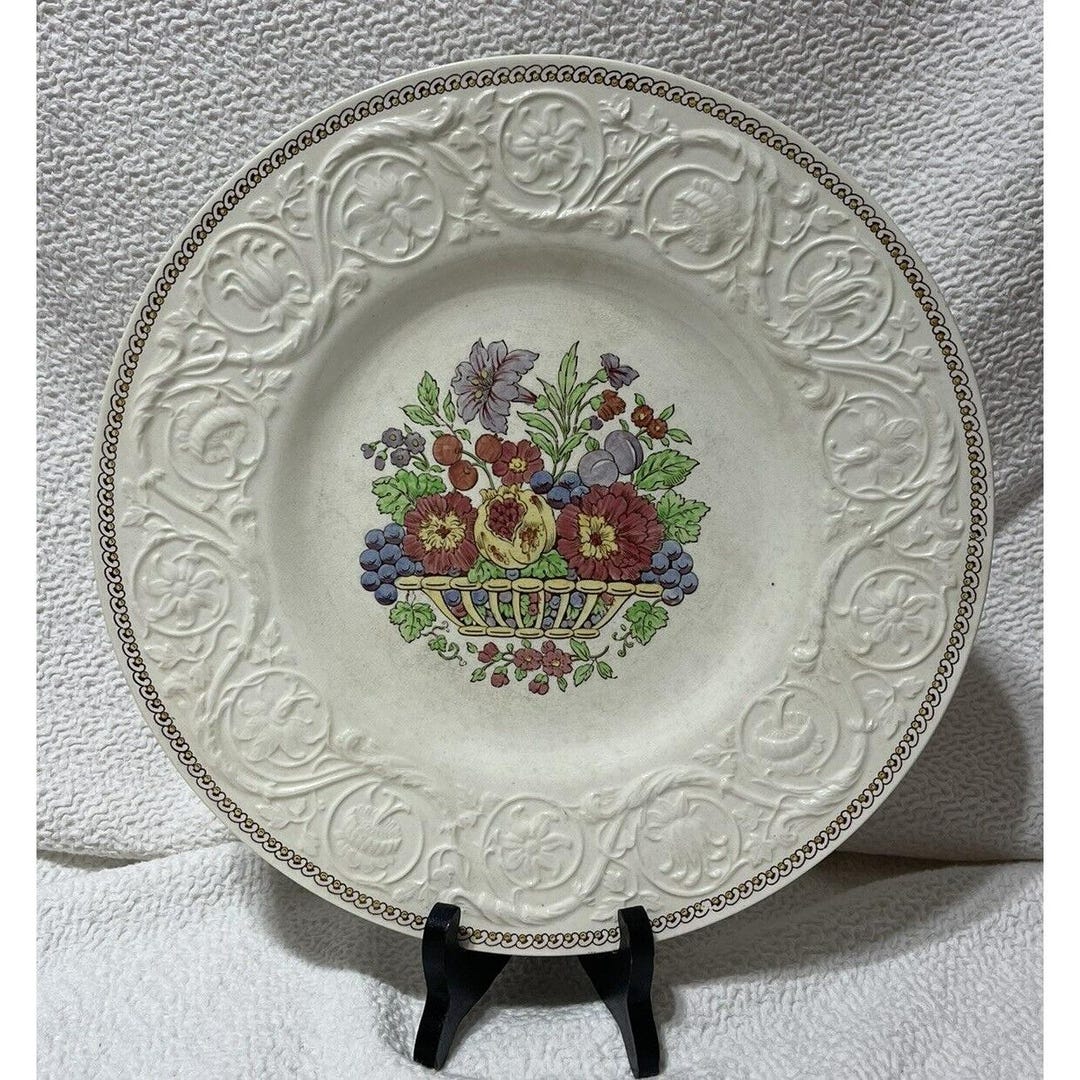 Lot De 6 Assiettes Creuses WEDGWOOD PATRICIAN - Faïence Moulée Angleterre - Occasion