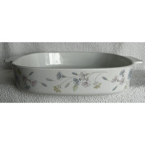 Vintage Corning Ware 1985-90 Pastel Bouquet 10" Cacerola sin tapa VGUC