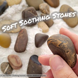 Soothing Stones Batch 1 | Soft Tumbled Pocket Rock Anxiety Self Care Stress Relief Worry Comfort Palm Fidget Toy Rubbing Stone Handmade Gift