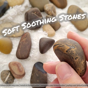 Soothing Stones Batch 1 | Soft Tumbled Pocket Rock Anxiety Self Care Stress Relief Worry Comfort Palm Fidget Toy Rubbing Stone Handmade Gift