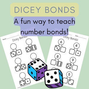 Dicey Bonds - Number Bonds work sheets