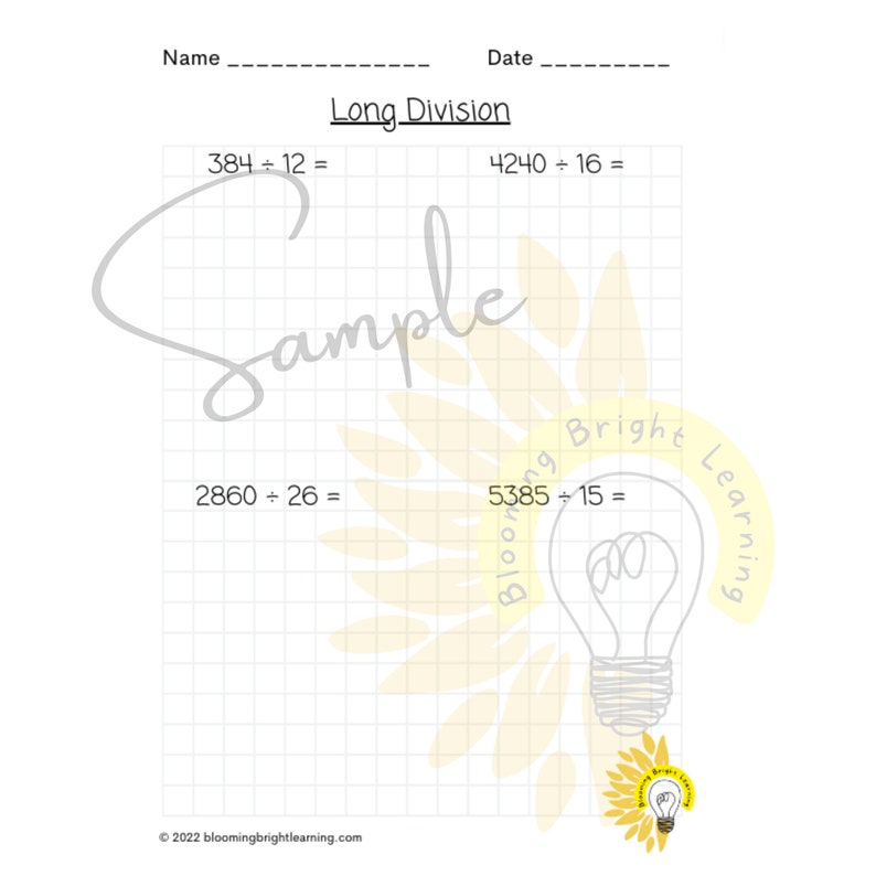 Long Division Work Sheet Pack 1 Etsy long-division-work-sheet-pack-1-etsy