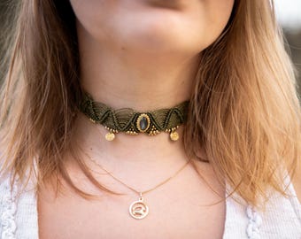Macrame choker / headpiece