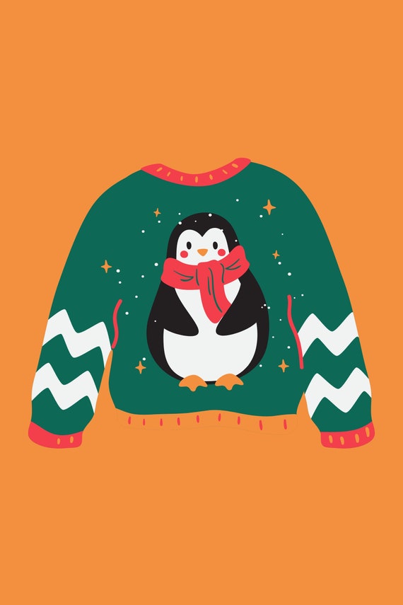 Printable Four Christmas Jumper Poster Wall Art Christmas Etsy