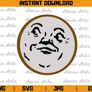 Moon, moon svg, moon png, vintage halloween, stars, moon face, halloween decor, halloween svg, spooky, halloween png, shirt svg