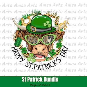 Pacote PNG do Dia de São Patrício Dia de São Patrício Sublimação, novilha São Patrício, feliz dia de São Patrício, feliz dia de São Patrício