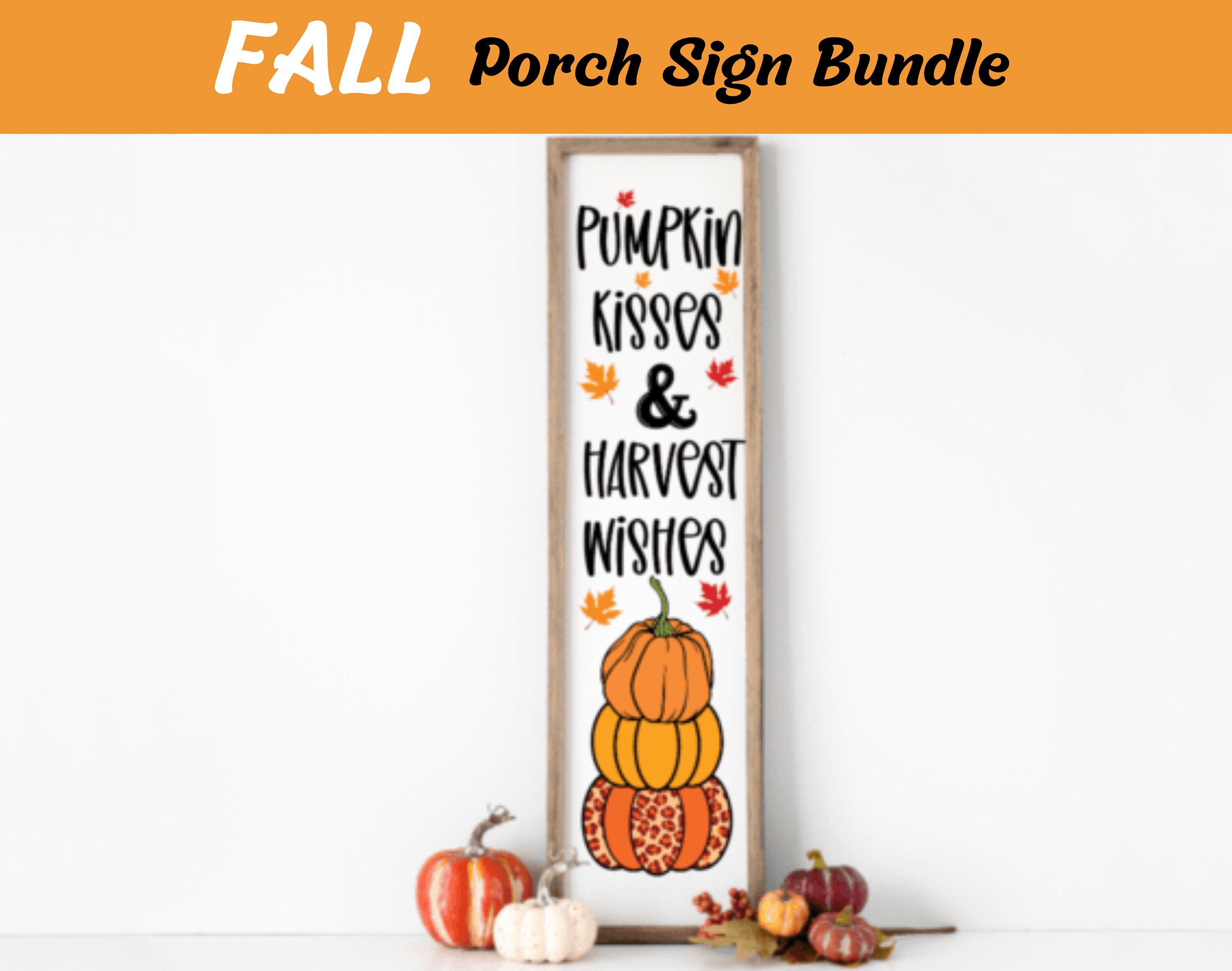 Fall Porch Sign Svg Bundle, Fall Sign Svg, Autumn Vertical Sign