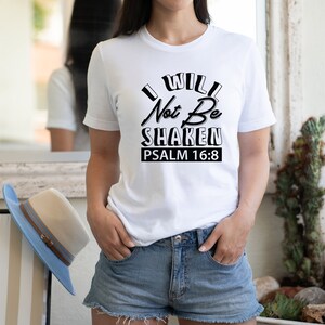 I Will Not Be Shaken PNG Boho Christian Sublimation Design Bible Verse Shirt Design Christian Verse PNG Inspirational Psalm Verse PNG
