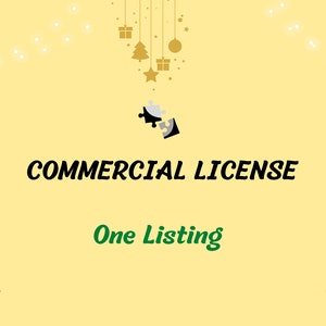 Commercial license for One Listing, Digital prints, Digital designs, Printable designs