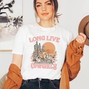 Long Live Cowgirls | Retro Sublimations, Western Sublimations, Designs Downloads, PNG Clipart, Shirt Design, Sublimation digital Download