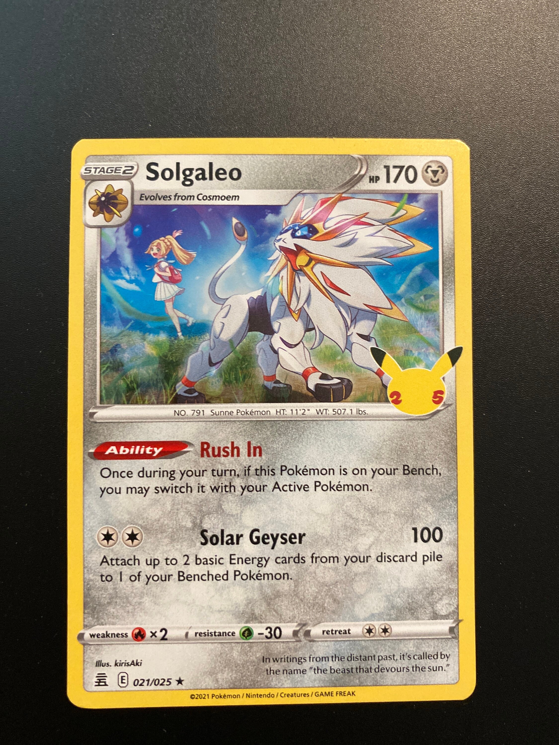 Japanese Pokemon Solgaleo and Lunala Storage Box with Energy Cards