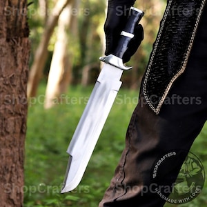 Handmade The Predator Raptor Bowie D2 Steel, Bushcraft Hunting Camping Machete Movie Replica Knife Gift for Boyfriend