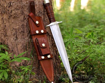 Arkansas Toothpick Dagger: Handmade Hunting Knife Medieval Collectable Antique Style USA Commando Boyfriend Gift Thanksgiving Day Gift.