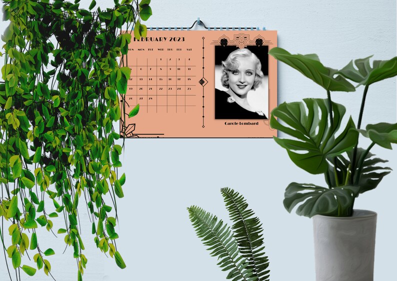 Art Deco Wall Calendar 2023 A4 Wall Print Art Deco Etsy UK
