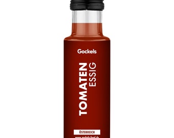 Tomaten Essig | handgemachte Gewürzmischungen, Salze, Öle & Essige | Gockels Food Genussmanufaktur | z.T. Zutaten aus eigenem Anbau