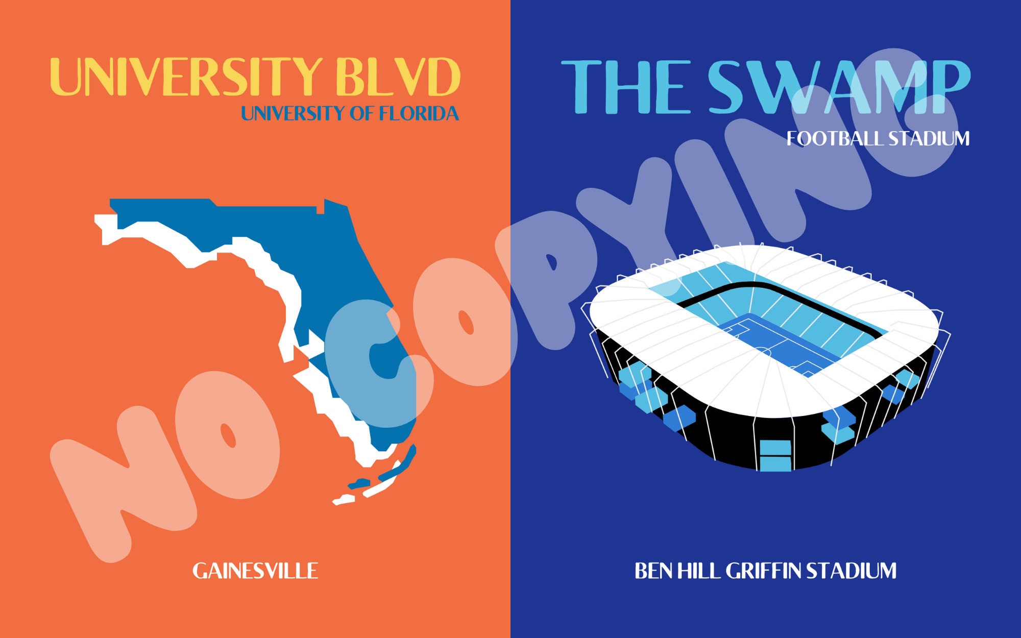 UF Trendy Travel Poster Pack UF Posters University of Etsy