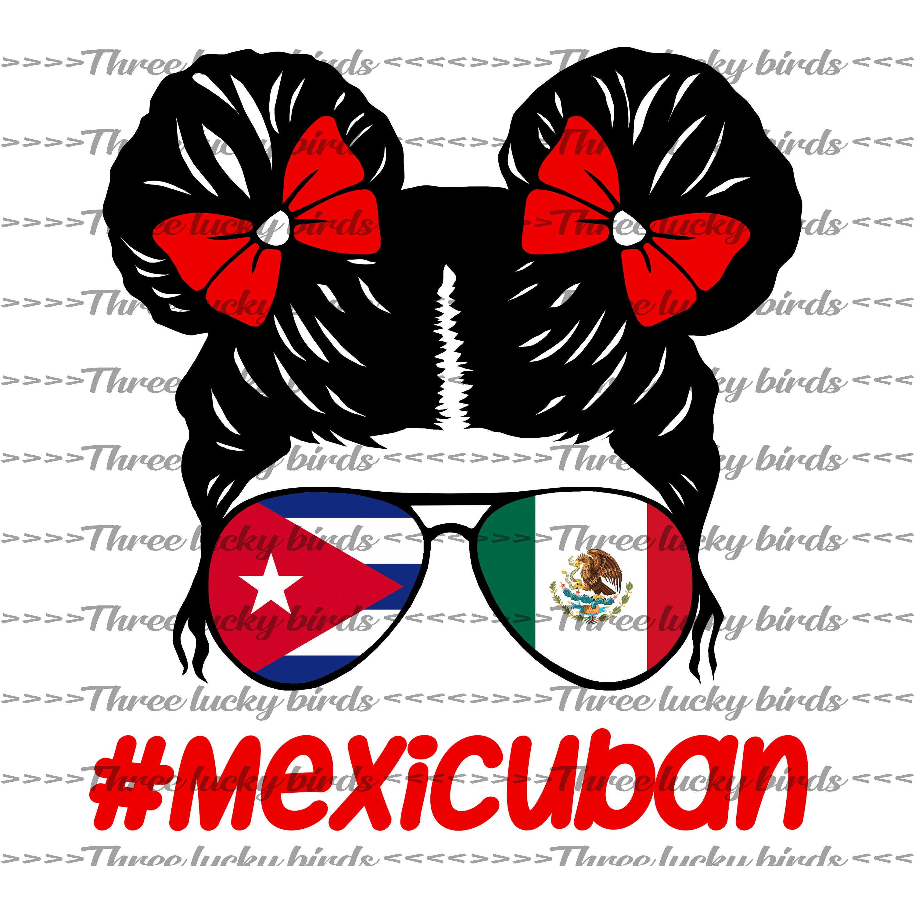 Mexicuban Girl With Buns Png Jpg File Only - Etsy