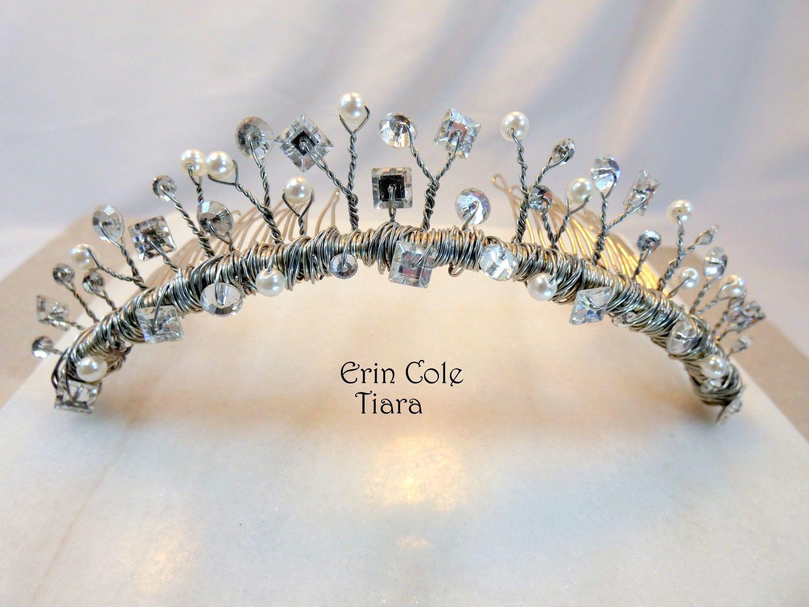 ERIN COLE SWAROVSKI Crystal-pearl Tiara Wedding-birthday  display picture 2