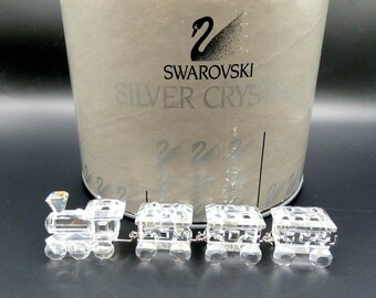 Swarovski Crystal Train Set, Locomotive Transportation, Wagon