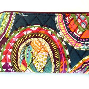 Vera Bradley RFID Georgia Wallet Heirloom Paisley Green Mauve Purple NWT Fall