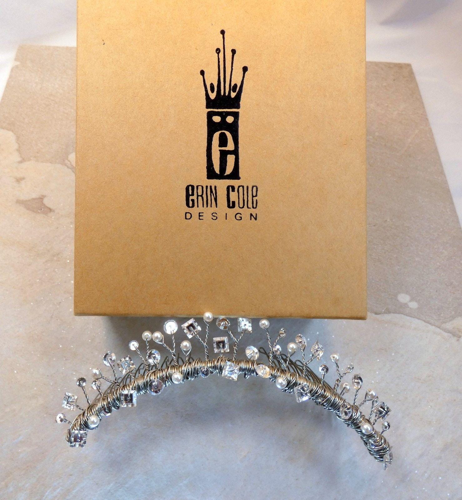 ERIN COLE SWAROVSKI Crystal-pearl Tiara Wedding-birthday  display picture 1