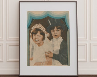 不気味なビクトリア朝時代の子供の肖像画の印刷可能 / デジタルダウンロード / アンティークなハロウィーンの壁アート装飾 - 不気味な子供の絵の印刷 - 怖いアートワーク