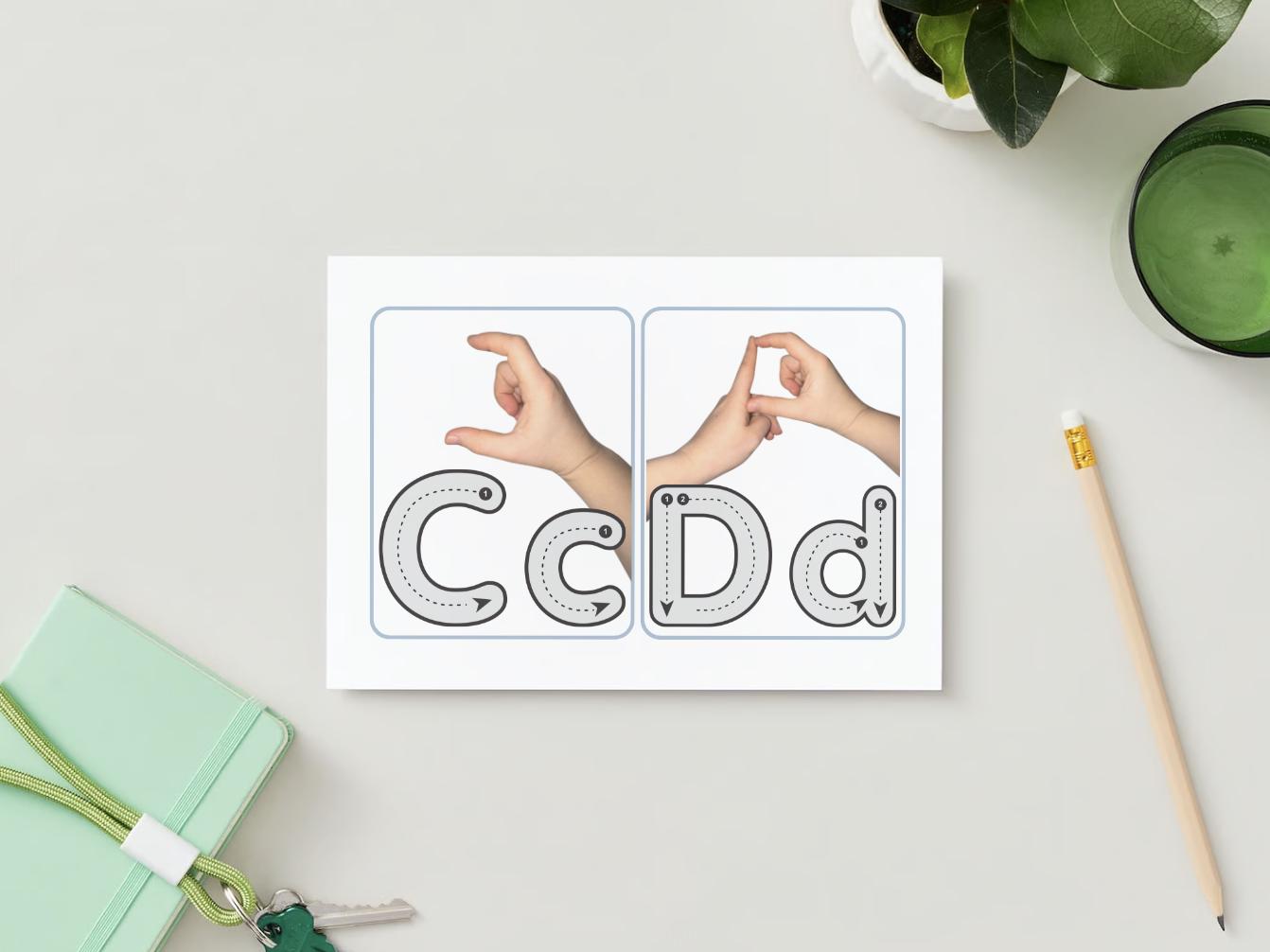 BSL Alphabet Flashcards: Letter Tracing, Visual Learning (digital ...