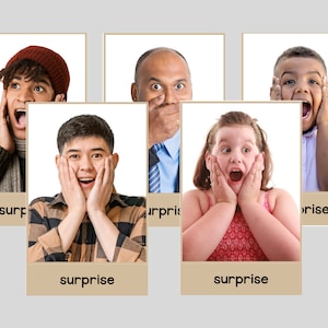 Welt der Emotionen Karteikarten: Vielfalt und grundlegende Emotionen entdecken | ausdruckbare reale Fotografien | verschiedene Kulturen | 6 Basis Emotionen