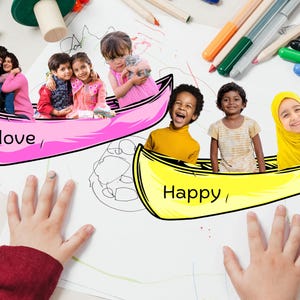 Kleurmonster geïnspireerde emoties Gevoelens uitgesneden activiteit voor kinderdagverblijven Kleuterscholen Echte foto Montessori kinderen sorteren gezichtsuitdrukking