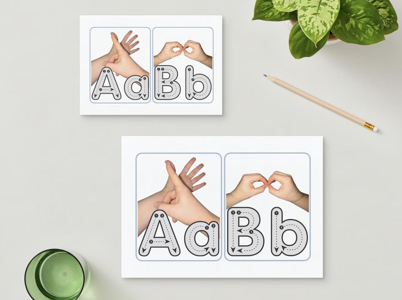 BSL Alphabet Flashcards: Letter Tracing, Visual Learning (digital ...