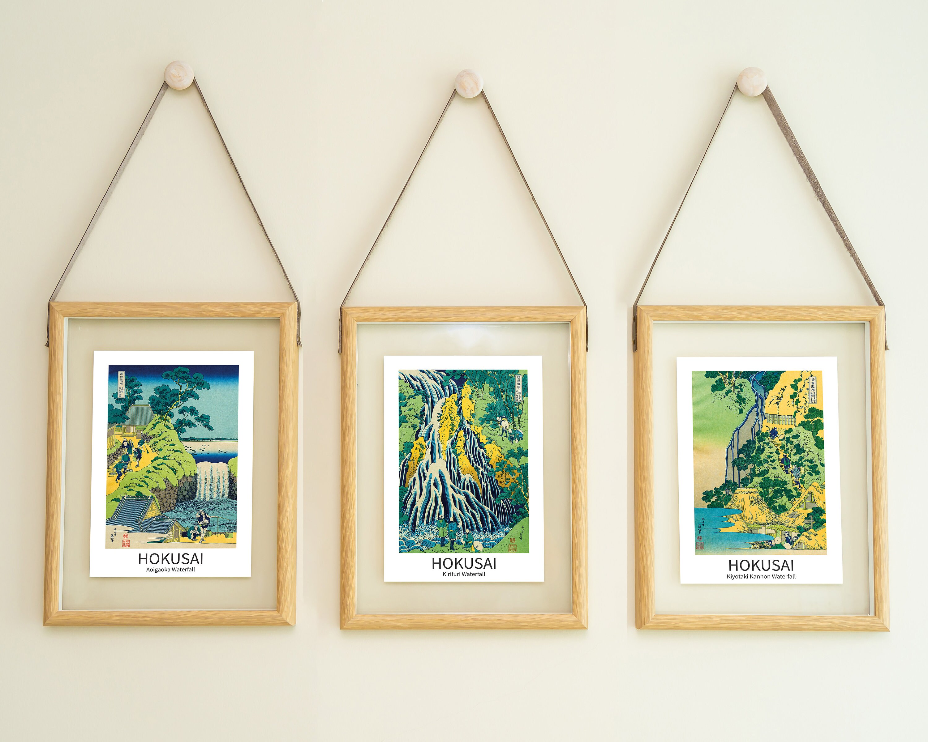 Hokusai Artworks Old Japanese Prints Set of 3 Printable Wall Etsy