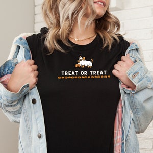 Unisex Halloween T-shirt, Dog Treat or Treat, Adult